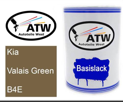 Kia, Valais Green, B4E: 500ml Lackdose, von ATW Autoteile West.